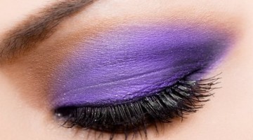 purple smoky eyes effect